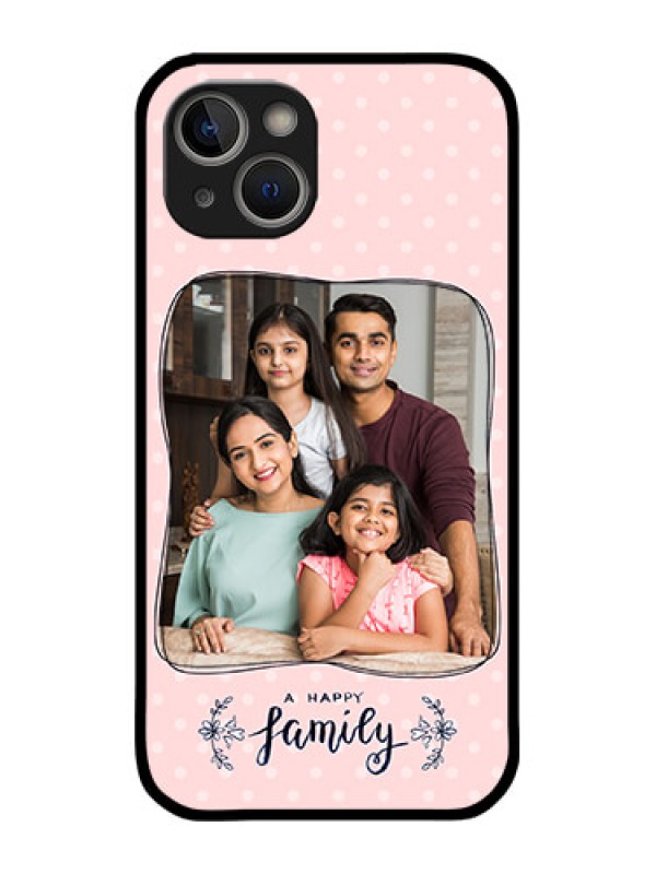 Custom iPhone 14 Plus Custom Metal Phone Case - Family With Dots Design