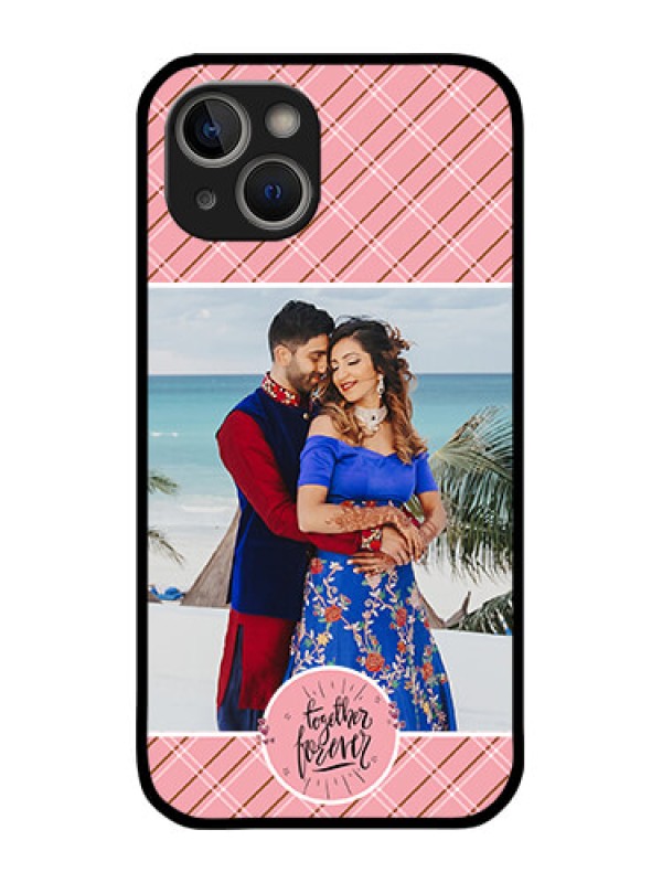 Custom iPhone 14 Plus Custom Metal Phone Case - Together Forever Design