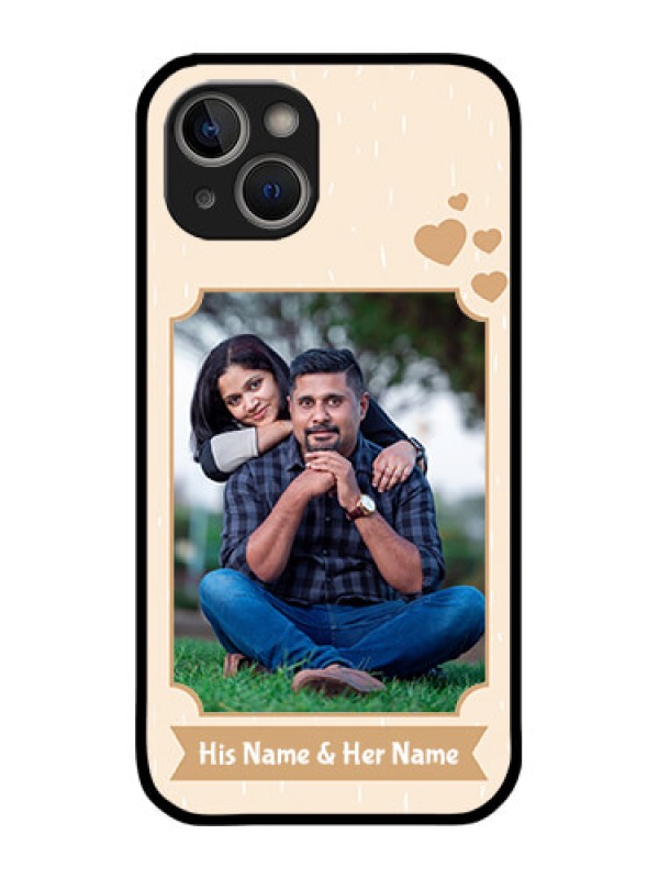 Custom iPhone 14 Plus Custom Metal Phone Case - With Confetti Love Design