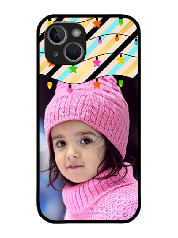 Custom iPhone 14 Plus Custom Metal Phone Case - Lights Hanging Design