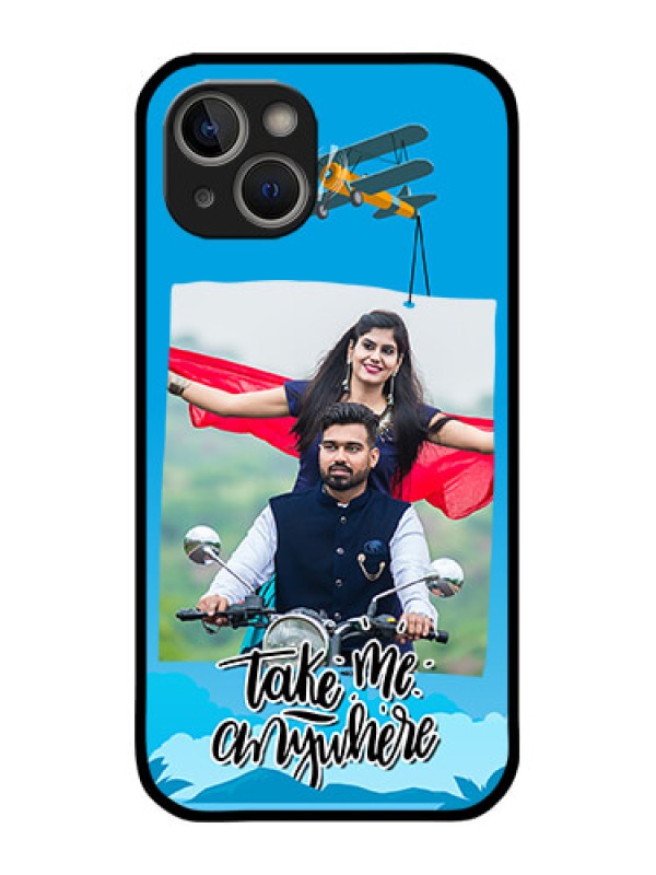 Custom iPhone 14 Plus Custom Metal Phone Case - Traveller Design