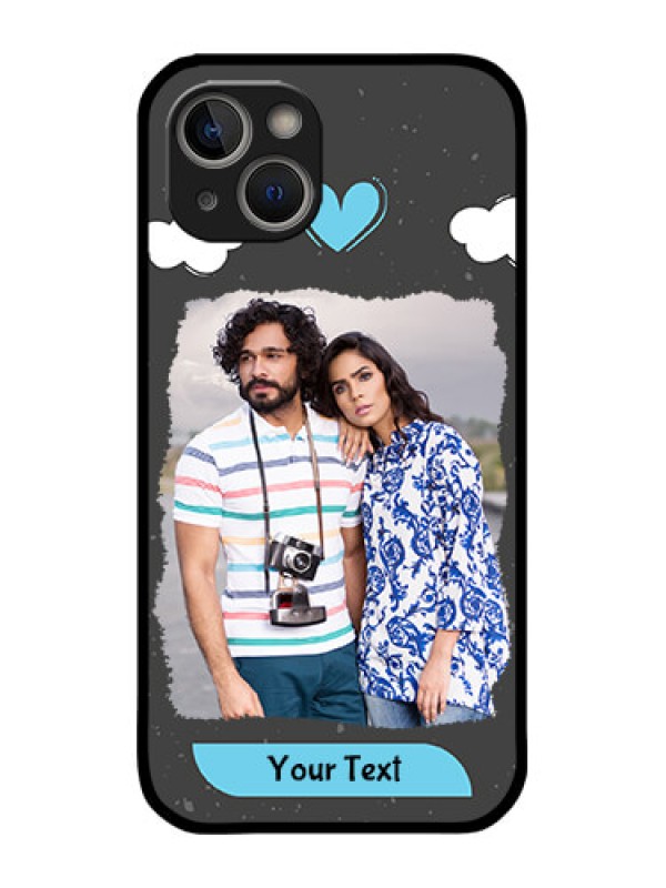 Custom iPhone 14 Plus Custom Metal Phone Case - Splashes With Love Doodles Design