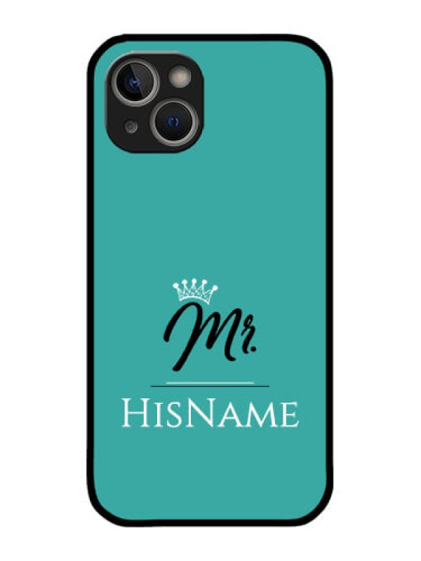 Custom iPhone 14 Plus Custom Metal Phone Case - Mr With Name Design