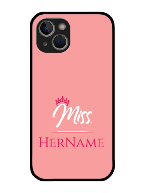 Custom iPhone 14 Plus Custom Metal Phone Case - Mrs With Name Design