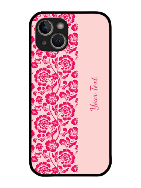 Custom iPhone 14 Plus Custom Metal Phone Case - Attractive Floral Pattern Design