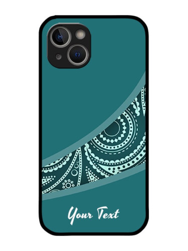 Custom iPhone 14 Plus Custom Metal Phone Case - Semi Visible Floral Design