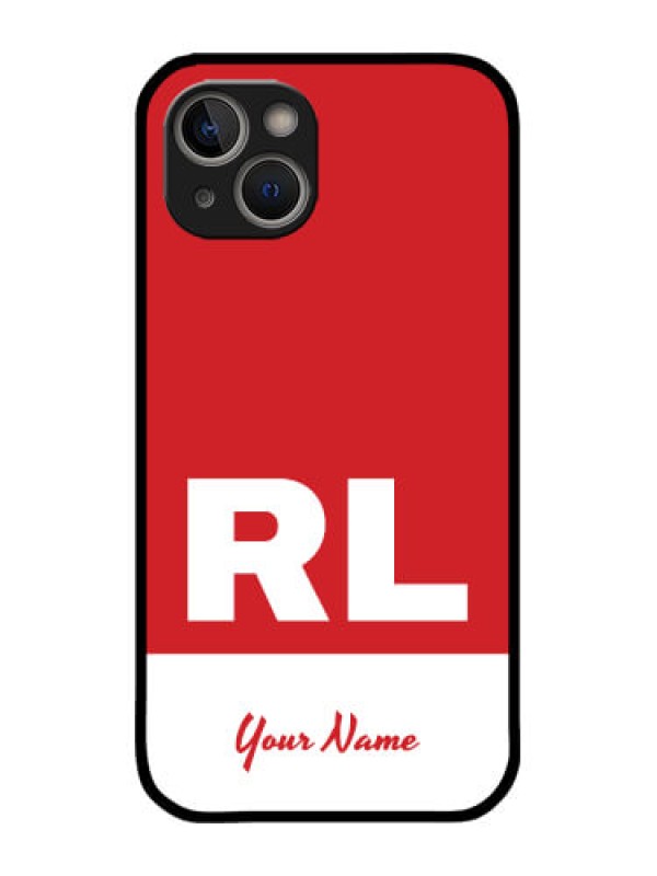 Custom iPhone 14 Plus Custom Metal Phone Case - Dual Tone Custom Text Design