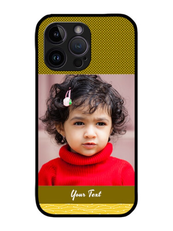 Custom iPhone 14 Pro Max Custom Metal Phone CaseSimple Green Color Design