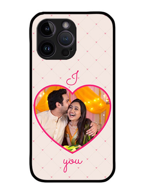 Custom iPhone 14 Pro Max Custom Metal Phone CaseHeart Shape Design