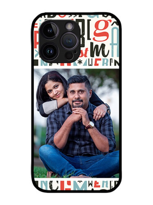 Custom iPhone 14 Pro Max Custom Metal Phone CaseAlphabet Design