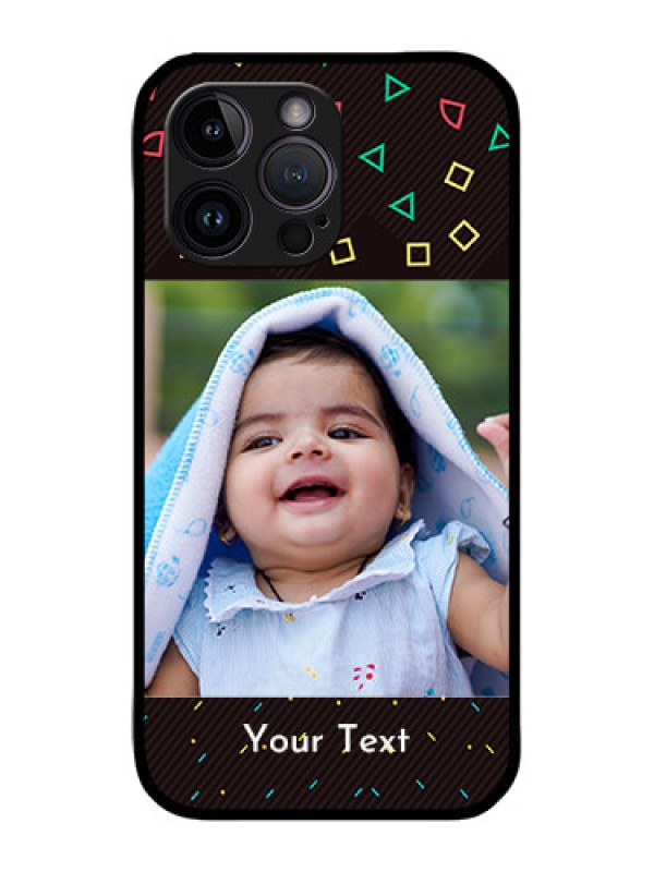 Custom iPhone 14 Pro Max Custom Metal Phone CaseWith Confetti Birthday Design