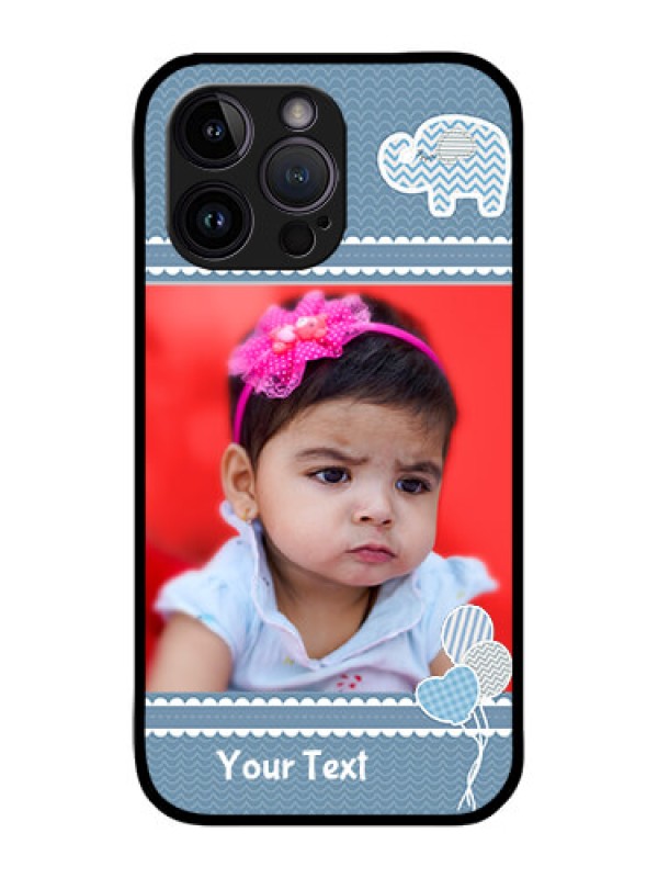 Custom iPhone 14 Pro Max Custom Metal Phone CaseWith Kids Pattern Design