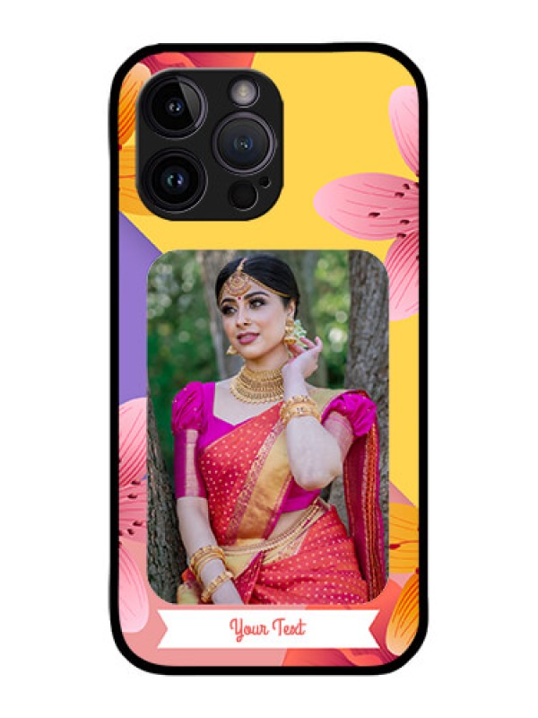 Custom iPhone 14 Pro Max Custom Metal Phone Case3 Image With Vintage Floral Design