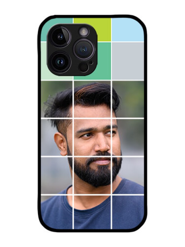 Custom iPhone 14 Pro Max Custom Metal Phone CaseWith White Box Pattern