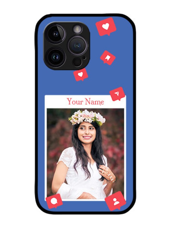 Custom iPhone 14 Pro Max Custom Metal Phone CaseLike Share And Comment Design