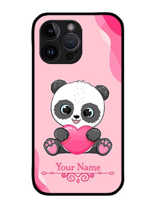 Custom iPhone 14 Pro Max Custom Metal Phone CaseCute Panda Design