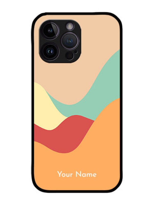 Custom iPhone 14 Pro Max Custom Metal Phone CaseOcean Waves Multi - Colour Design