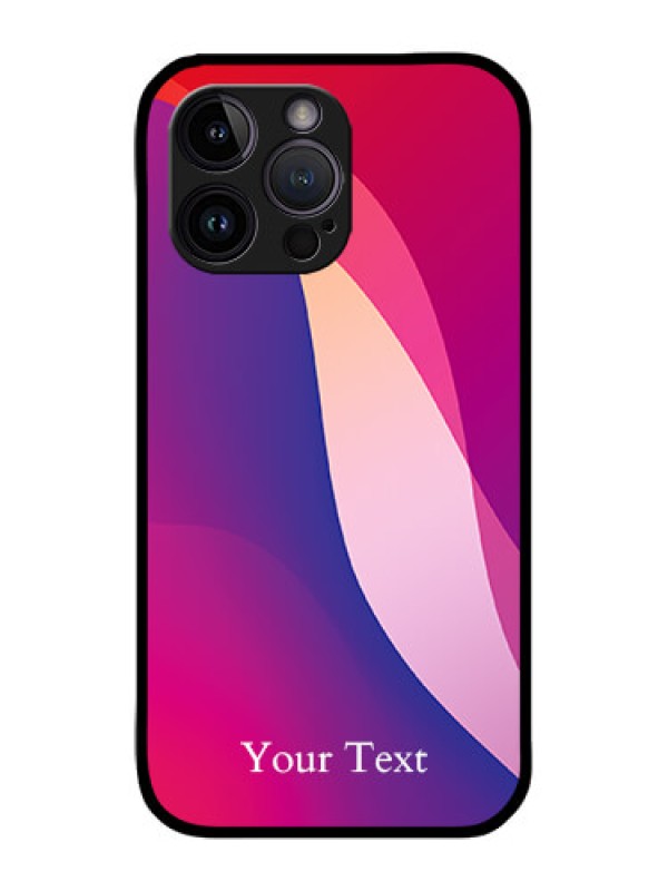 Custom iPhone 14 Pro Max Custom Metal Phone CaseDigital Abstract Overlap Design