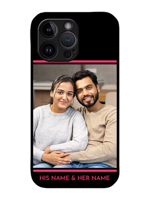 Custom iPhone 14 Pro Custom Metal Phone Case - With Add Text Design