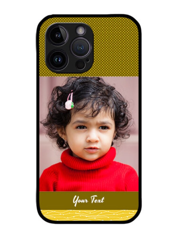 Custom iPhone 14 Pro Custom Metal Phone Case - Simple Green Color Design