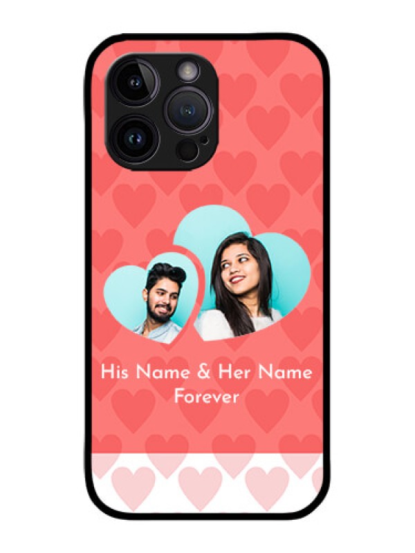 Custom iPhone 14 Pro Custom Metal Phone Case - Couple Pic Upload Design