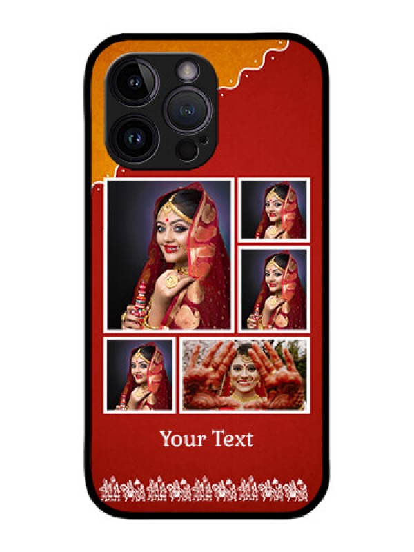 Custom iPhone 14 Pro Custom Metal Phone Case - Wedding Pic Upload Design
