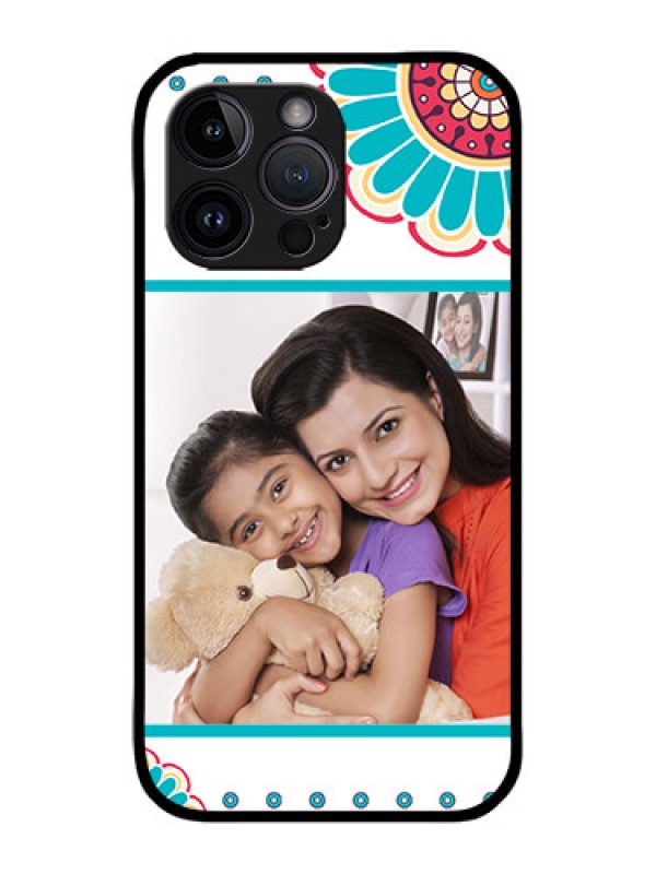 Custom iPhone 14 Pro Custom Metal Phone Case - Flower Design