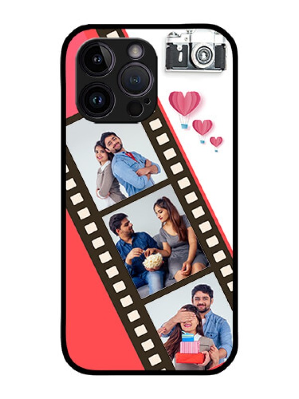 Custom iPhone 14 Pro Custom Metal Phone Case - 3 Image Holder With Film Reel