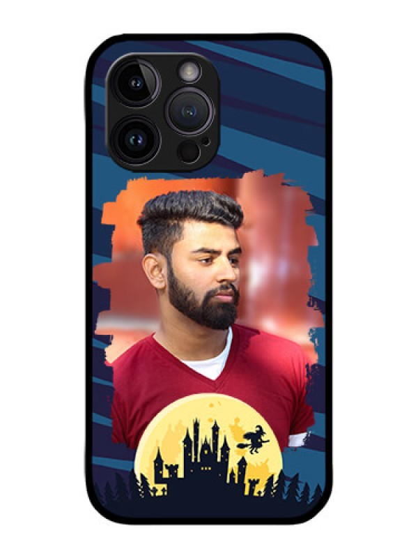 Custom iPhone 14 Pro Custom Metal Phone Case - Halloween Witch Design