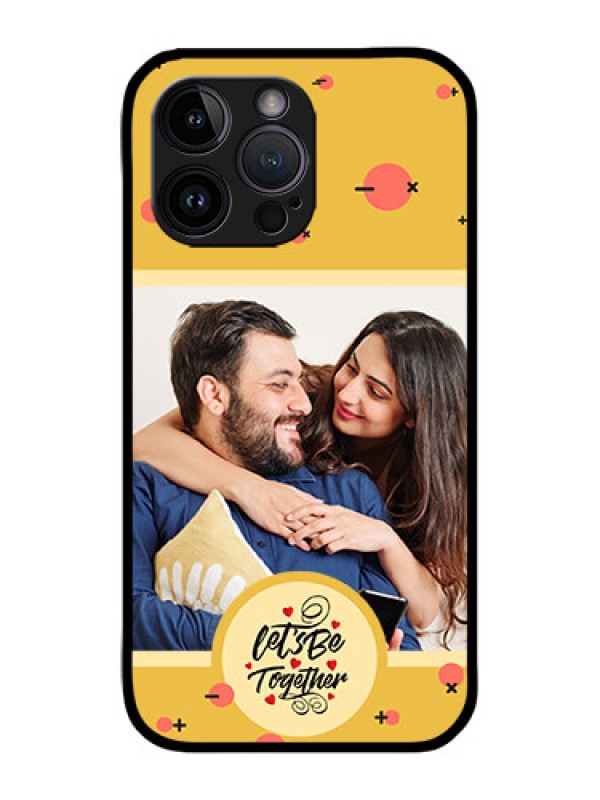 Custom iPhone 14 Pro Custom Metal Phone Case - Lets Be Together Design