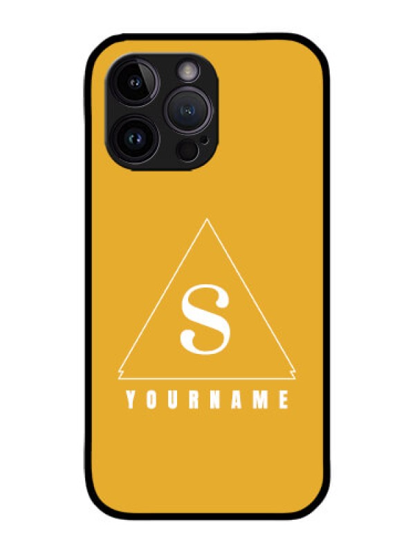 Custom iPhone 14 Pro Custom Metal Phone Case - Simple Triangle Design