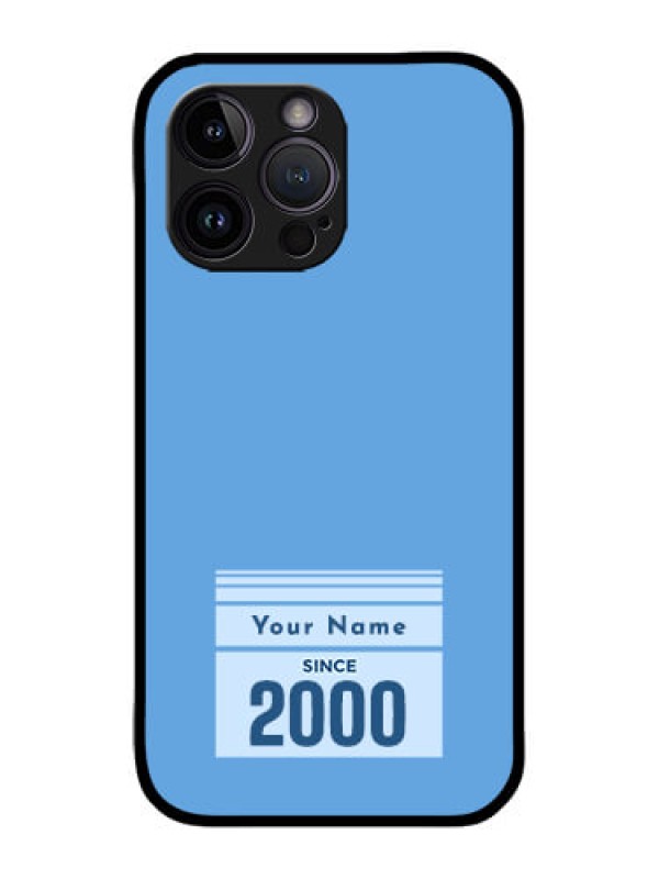 Custom iPhone 14 Pro Custom Metal Phone Case - Custom Year Of Birth Design