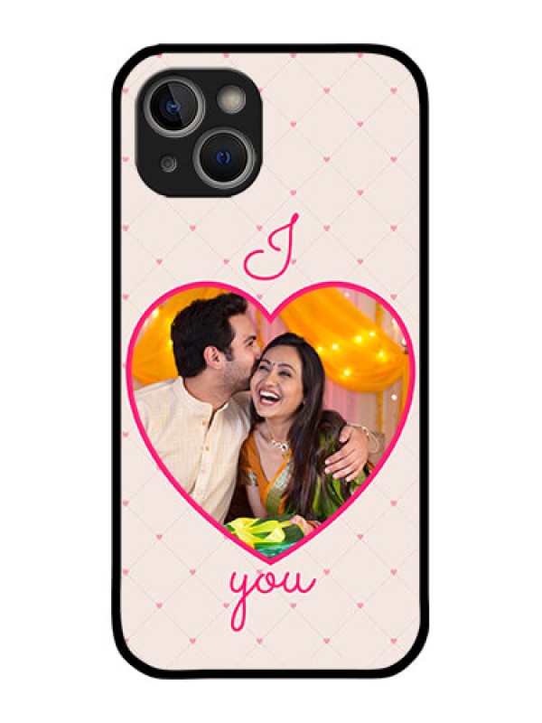 Custom iPhone 14 Custom Metal Phone Case - Heart Shape Design