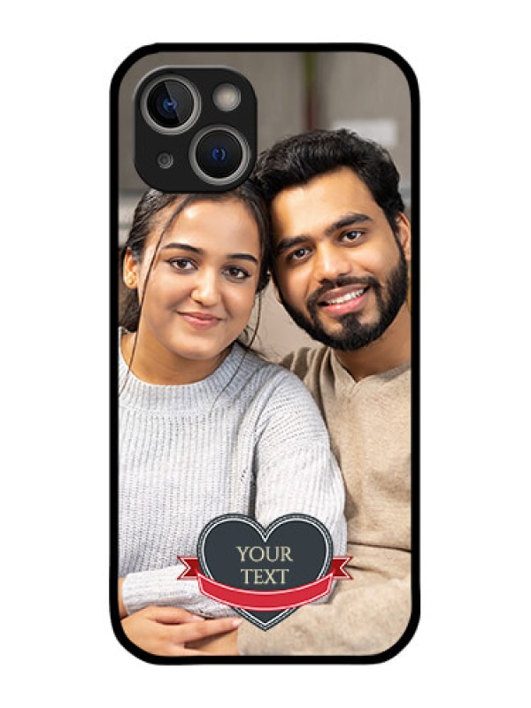 Custom iPhone 14 Custom Metal Phone Case - Just Married Couple Design