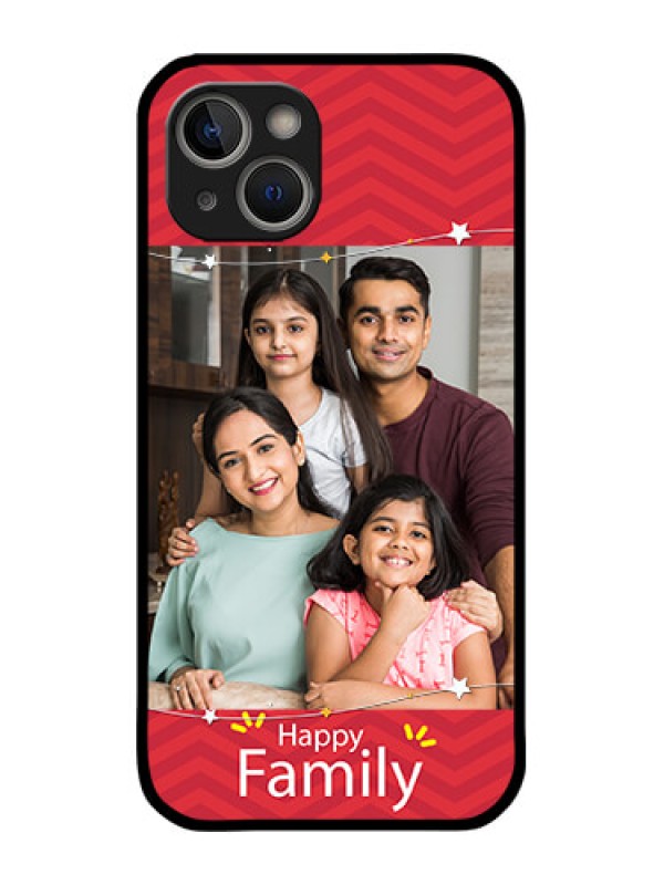 Custom iPhone 14 Custom Metal Phone Case - Happy Family Design