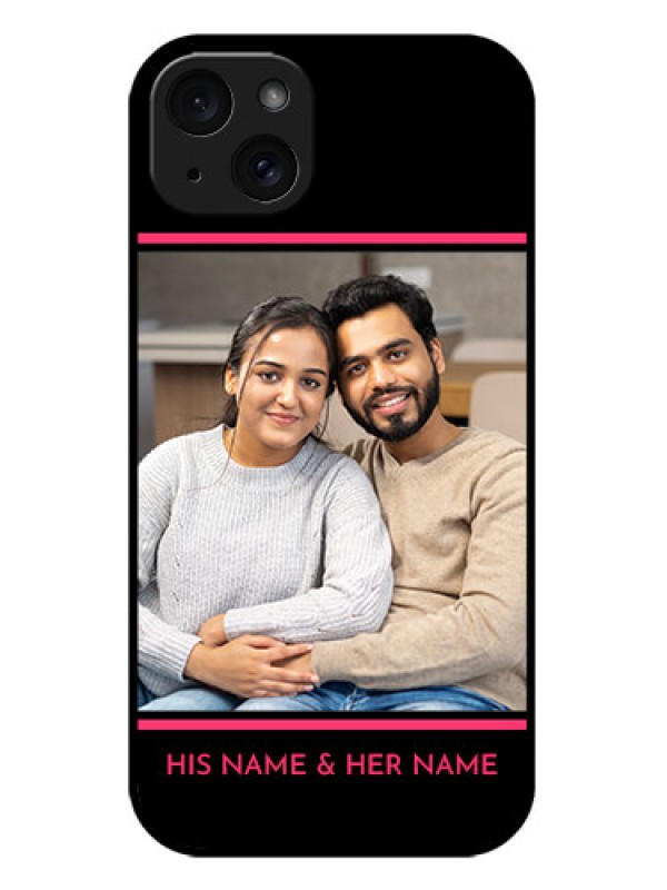 Custom iPhone 15 Plus Custom Metal Phone CaseWith Add Text Design