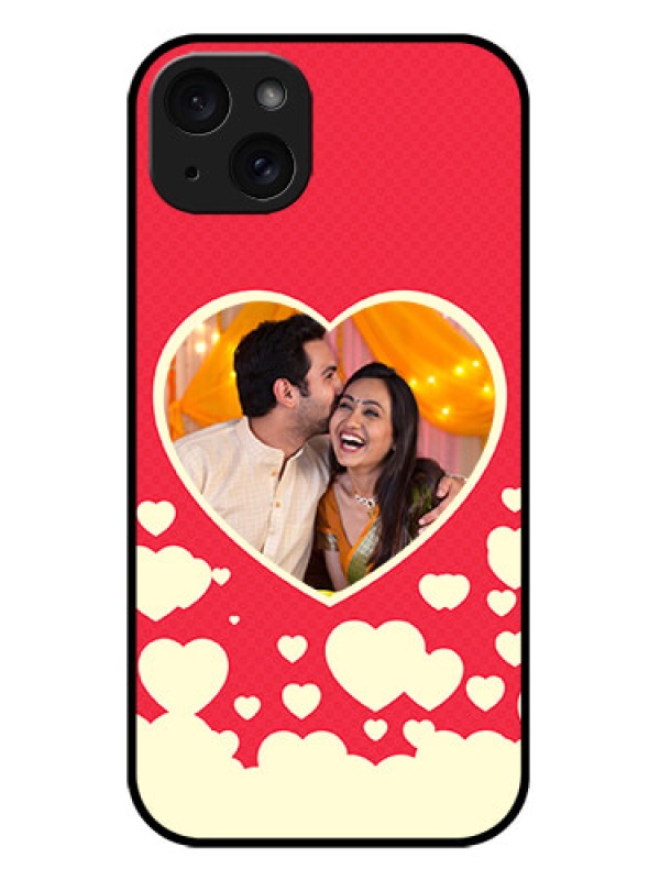 Custom iPhone 15 Plus Custom Metal Phone CaseLove Symbols Phone Cover Design