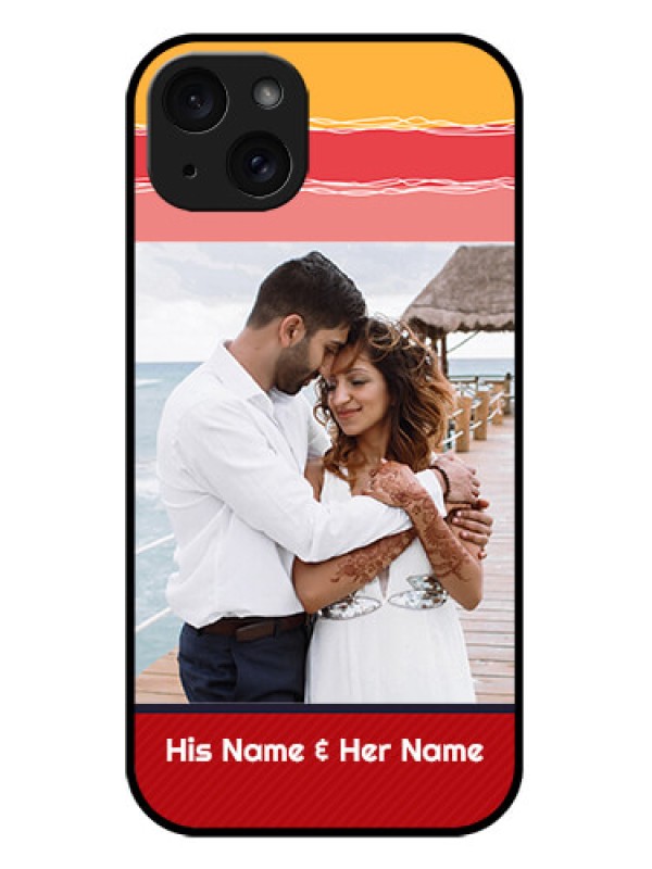 Custom iPhone 15 Plus Custom Metal Phone CaseColorful Case Design