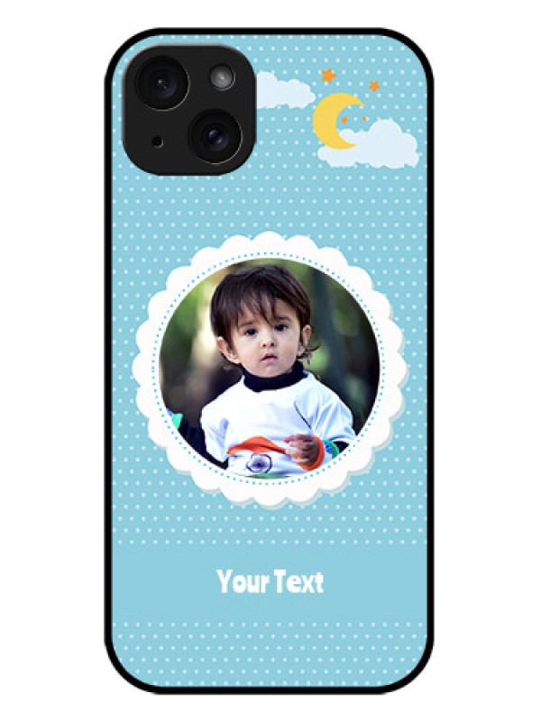 Custom iPhone 15 Plus Custom Metal Phone CaseViolet Pattern Design