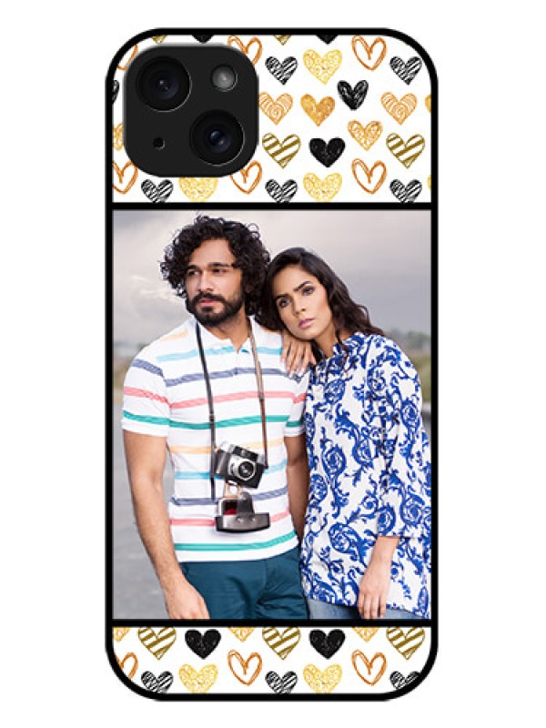 Custom iPhone 15 Plus Custom Metal Phone CaseLove Symbol Design