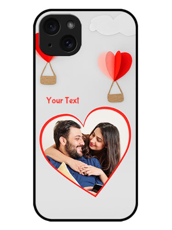 Custom iPhone 15 Plus Custom Metal Phone CaseParachute Love Design