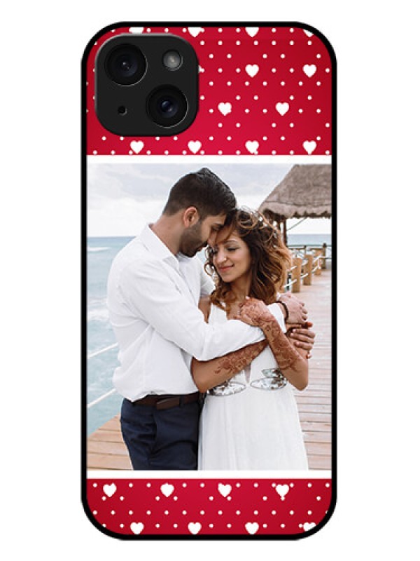 Custom iPhone 15 Plus Custom Metal Phone CaseHearts Mobile Case Design