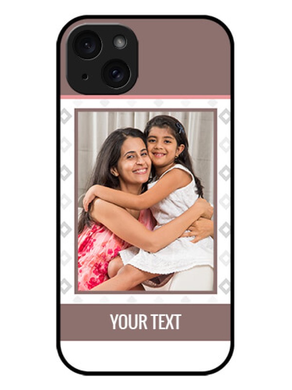 Custom iPhone 15 Plus Custom Metal Phone CaseSimple Diamond Design