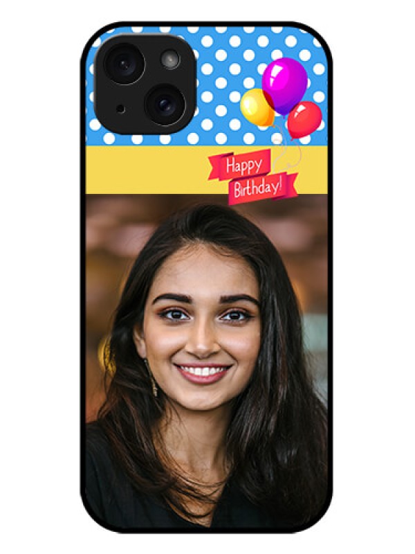 Custom iPhone 15 Plus Custom Metal Phone CaseHappy Birthday Design