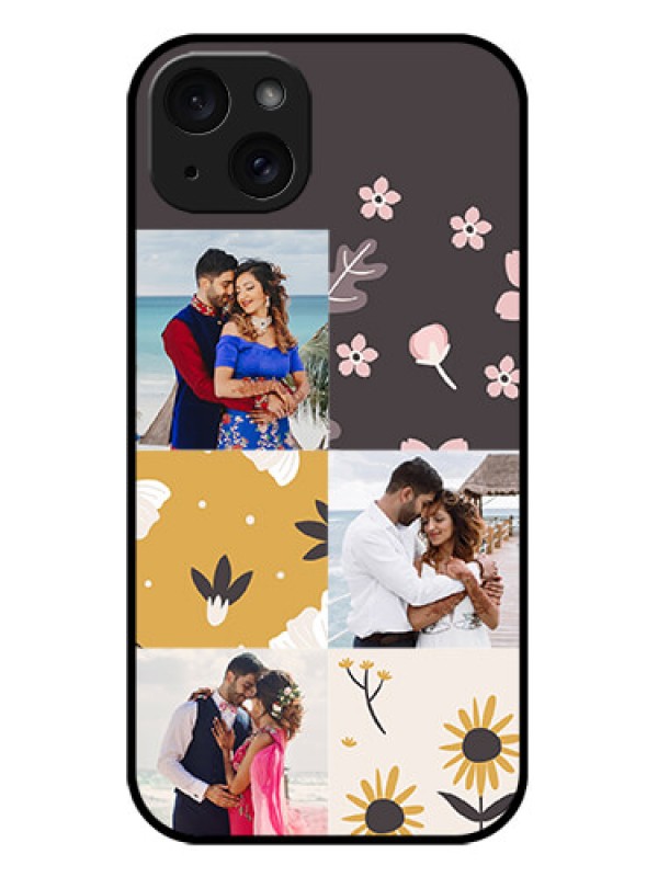 Custom iPhone 15 Plus Custom Metal Phone Case3 Images With Floral Design