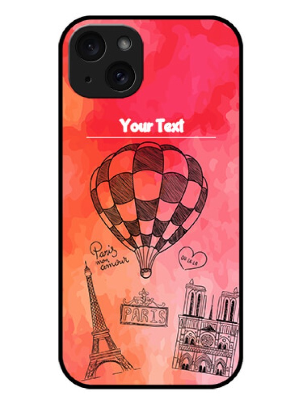 Custom iPhone 15 Plus Custom Metal Phone CaseParis Theme Design