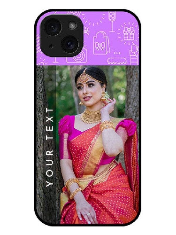 Custom iPhone 15 Plus Custom Metal Phone CaseBirthday Icons Design