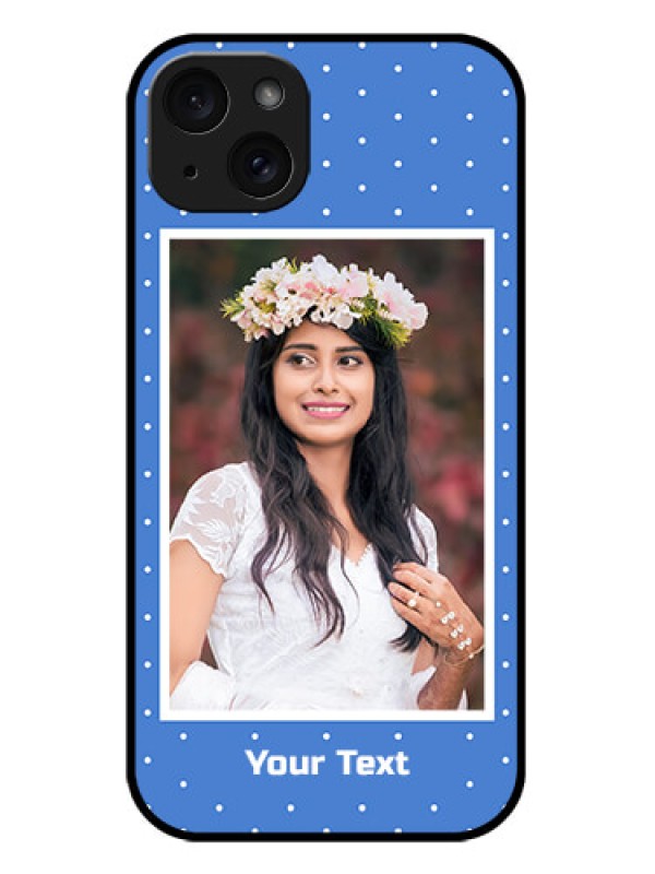 Custom iPhone 15 Plus Custom Metal Phone CasePolka Dots Design