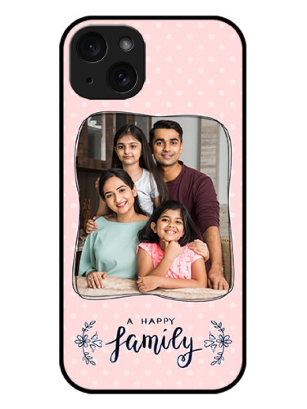Custom iPhone 15 Plus Custom Metal Phone CaseFamily With Dots Design