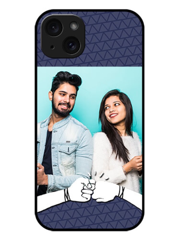 Custom iPhone 15 Plus Custom Metal Phone CaseWith Best Friends Design